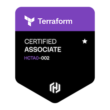 HashiCorp Certified: Terraform Associate badge
